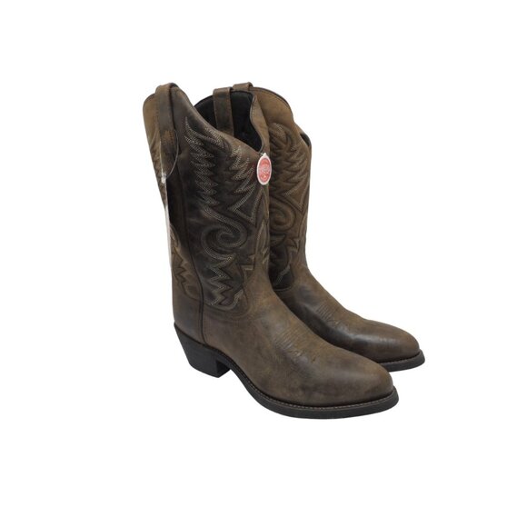 Laredo Men's 10" Cowboy Pointed Toe Leather Western Boots 68388 Brown Size 9D - Picture 1 of 9